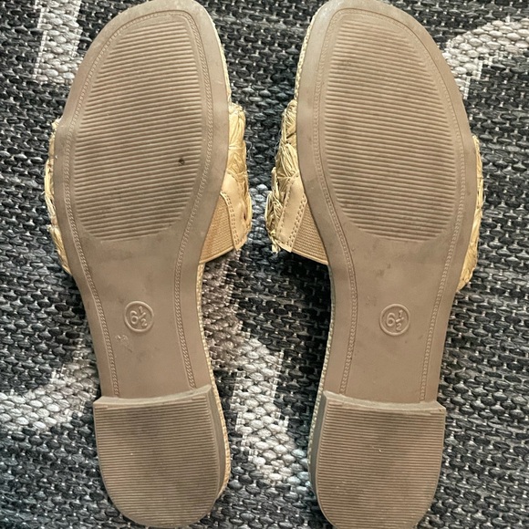 Ariella Woven Raffia Slide Sandals with Memory Foam Insole - Picture 7 of 7